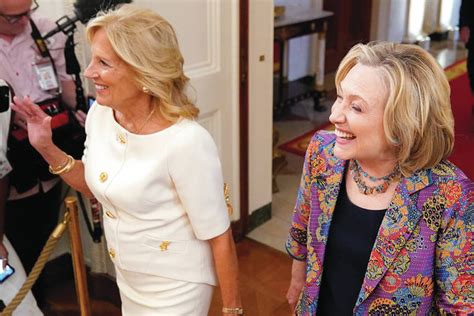 Hillary Clinton joins Jill Biden at the White House to honor recipients of a prestigious arts prize